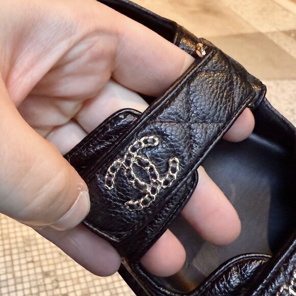 Chanel Black Caviar Leather CC Dad Slingback Sandals - Picture 13 of 13